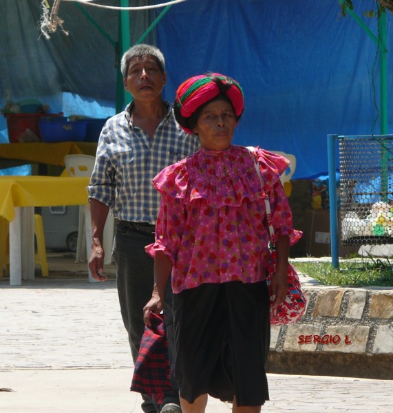 Mayas wastekos, téenek en su idioma, (te'en inik, "gente que ríe," or tehe' inik, "la gente de aquí mismo"). El nombre "wasteko" (huasteco) se deriva del nahuatl cuextecatl, un nombre usado por los aztecas que podría derivarse de dos palabras wastekas, kweech (enrrollado) and te' (árbol), en referencia a la corona de vides enrolladas que las mujeres wastekas usaban en sus cabezas.