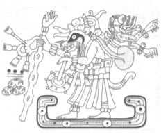 Wuch', el tacuazín tiznador del cielo. Ilustración del Códice de Dresde